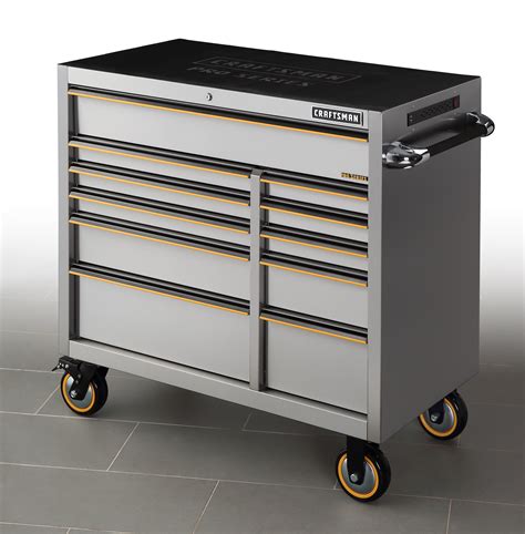 craftsman pro series 41 11 drawer rolling cabinet stainless steel|CRAFTSMAN V.